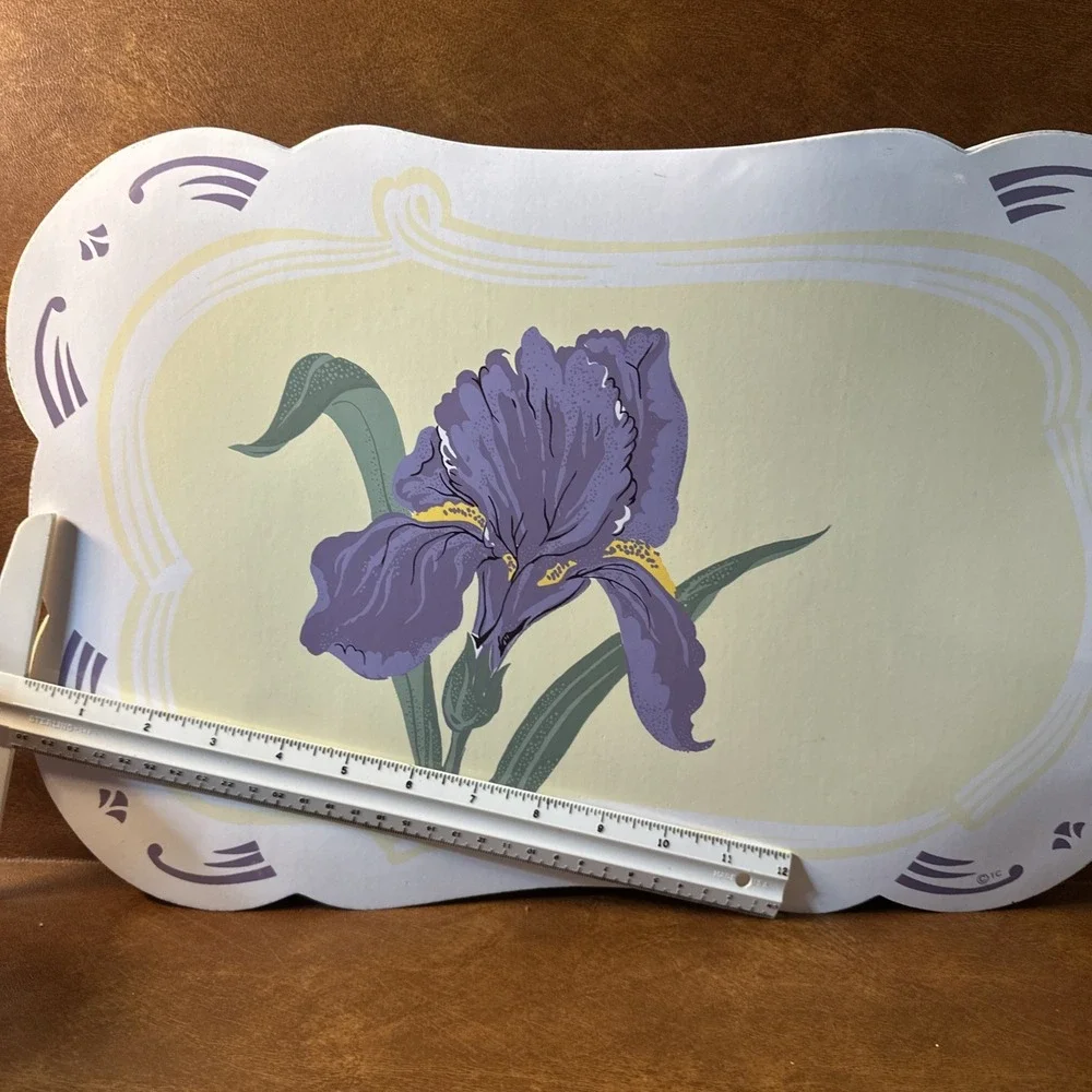 Iris Vinyl Place Mats Set Of 8